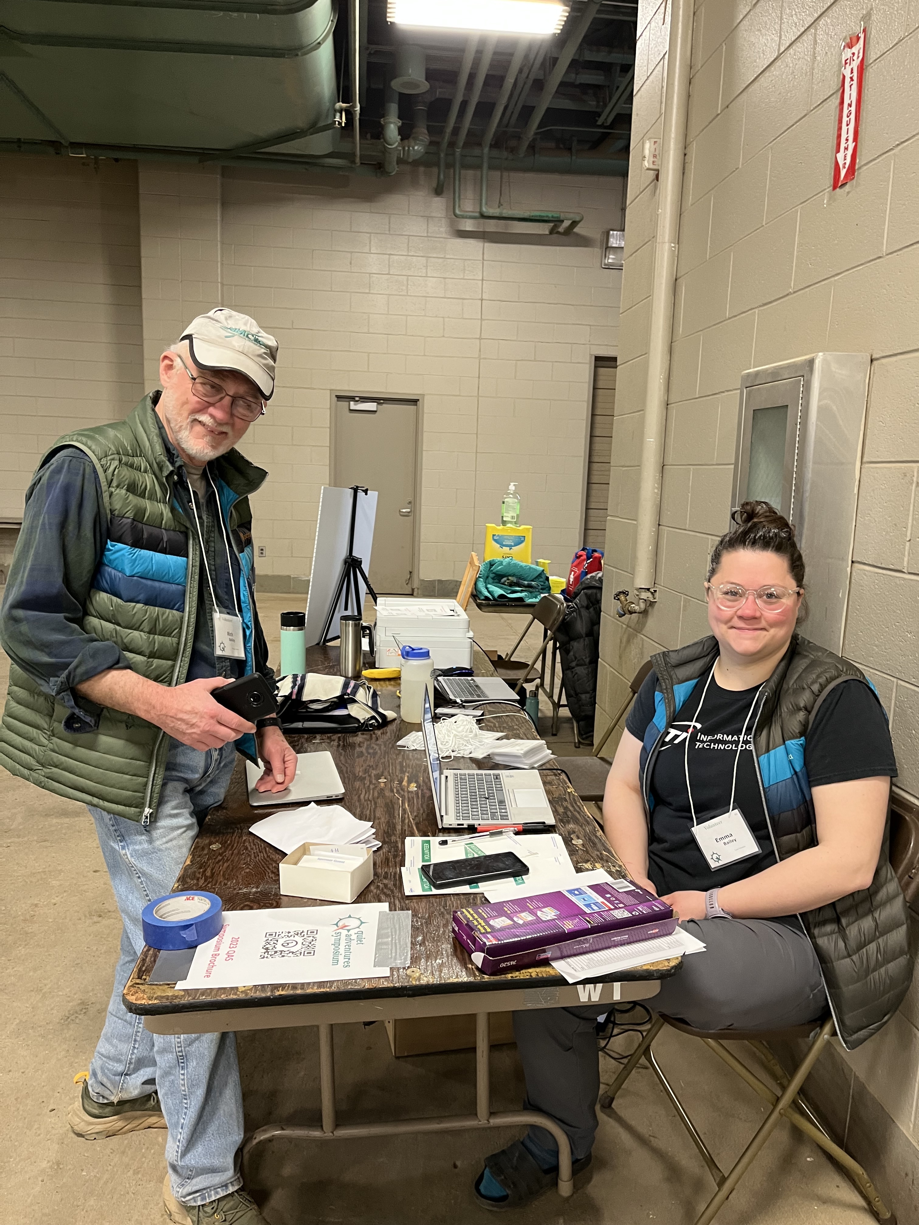 Volunteering at QAS with her dad, Rich Bailey, a previous Awardee.